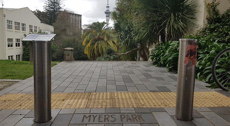 Myers Park - Entrance from St Kevins arcade.