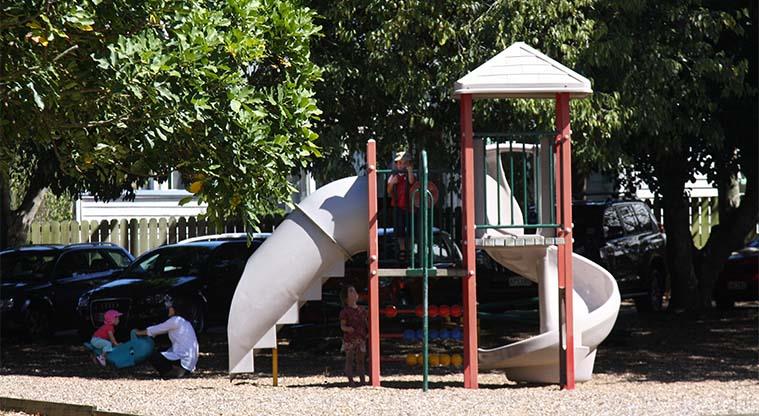 Outhwaite Park - Playground and car park beyond