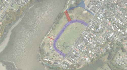 Map showing recreation reserve land at 39 Northboro Road, Hauraki.