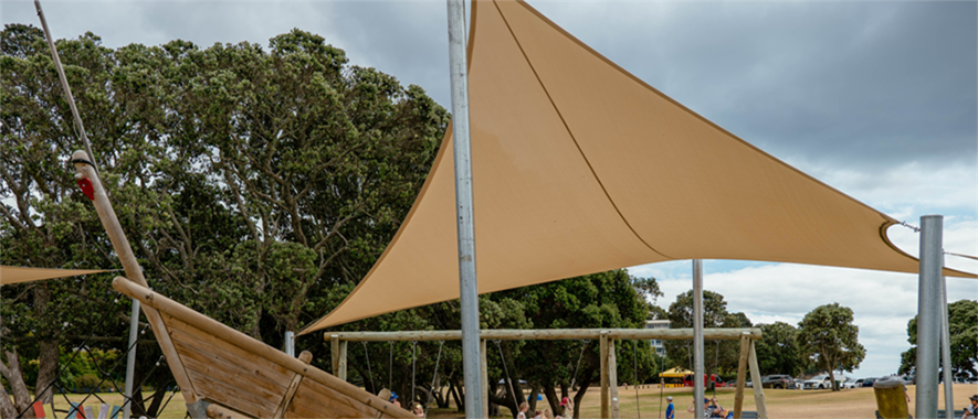 Sunshade in a playground.