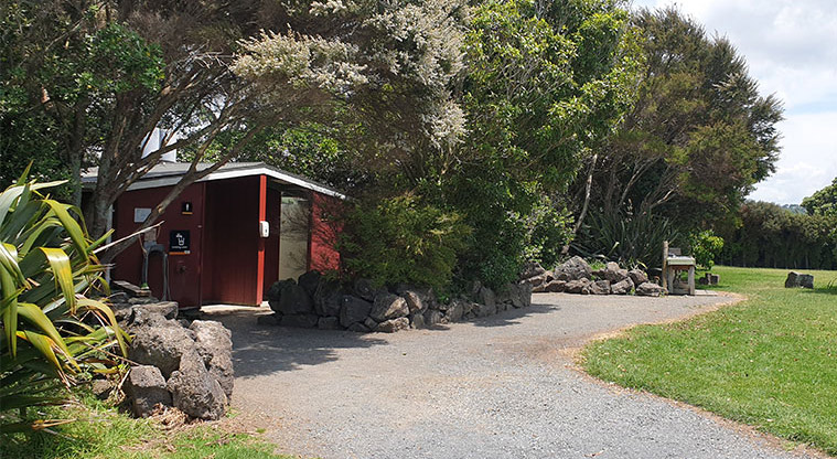 Ambury Campground - Toilets and dumping station.