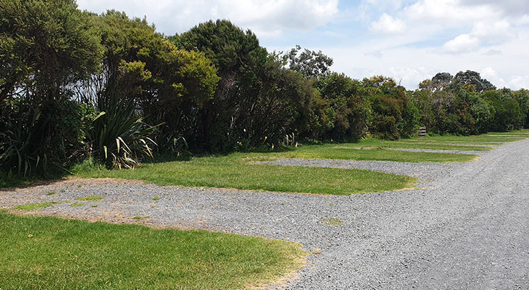 Ambury SCC Campground - Parking bays for SCC vehicles.