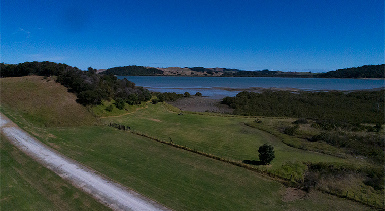 Ātiu Creek Campground - Aerial view of the campground area.