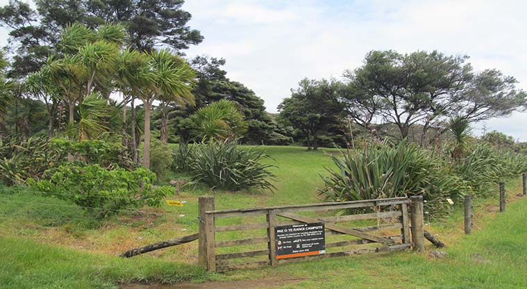 Pae o te Rangi campground - Entrance to the campground.