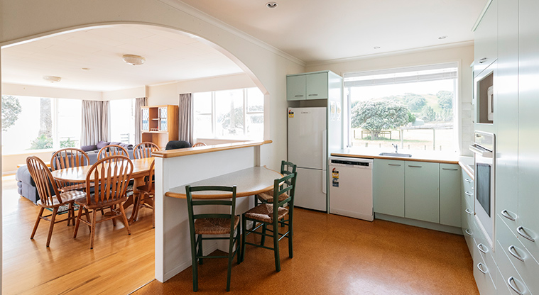 Te Whetuki House - Kitchen and dining area.