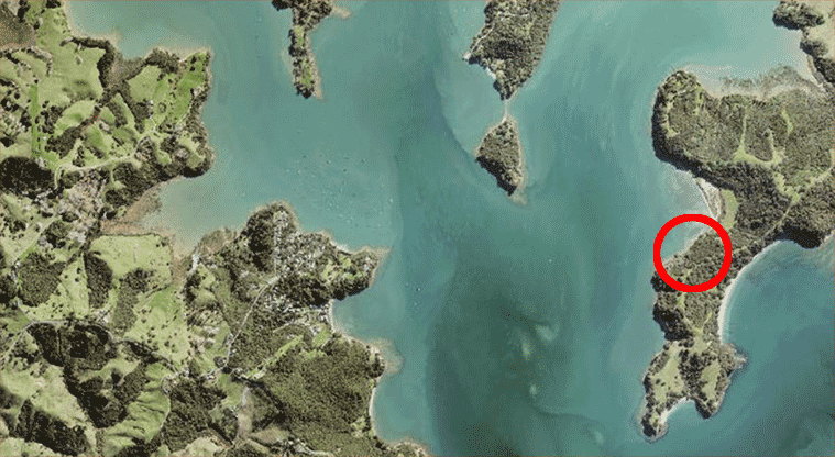 Vine House - Map showing location of the house circled in red.