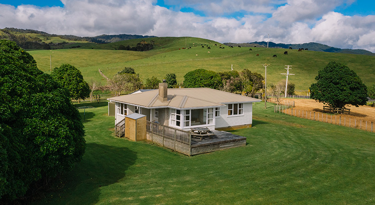 Tapapakanga Bach - Exterior of the bach and surrounds.
