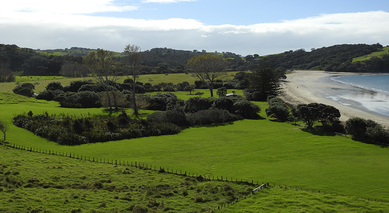 Te Muri Beach campground - View of Te Muri Beach.