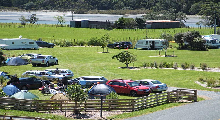 Schischka campground - Camping area with tents and caravans.