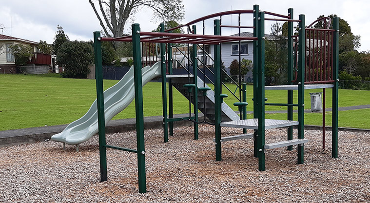 Alan Reserve – Climbing equipment and slide. Photo credit: T Hodder.