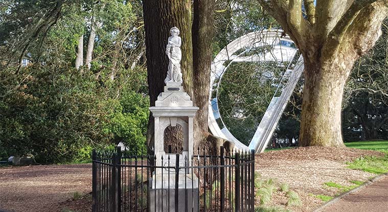 Albert Park - Heritage statues and modern art within the park.
