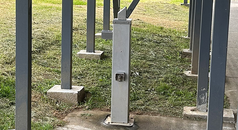 Anderson Park - Drinking fountain under the football clubrooms deck. Photo credit: S Hulse.