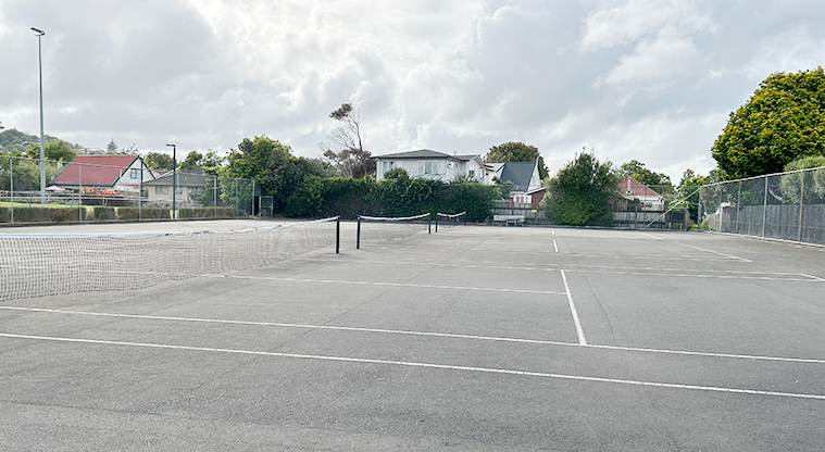 Anderson Park - Section of the tennis courts. Photo credit: S Hulse.