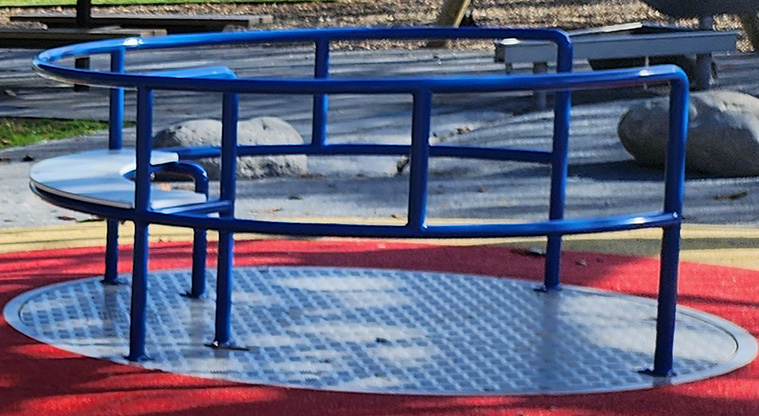 Aorere Park - Blue wheelchair accessible spinner.