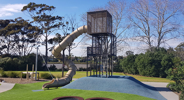 Archibald Park - Climbing tower based on a maimai.