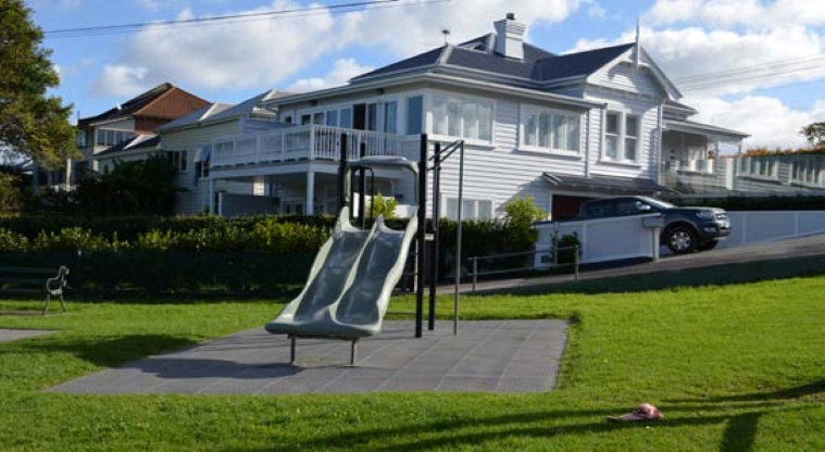 Bath Street Reserve – Climbing frame and slides.