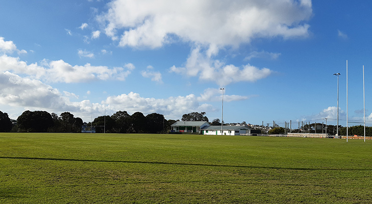 Birkenhead War Memorial Park - Sports fields and flood lighting. Photo credit: S Hulse.