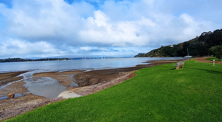 Blackpool Beach - Looking over the beach and Huruhi Bay. Photo credit: K Sumner.