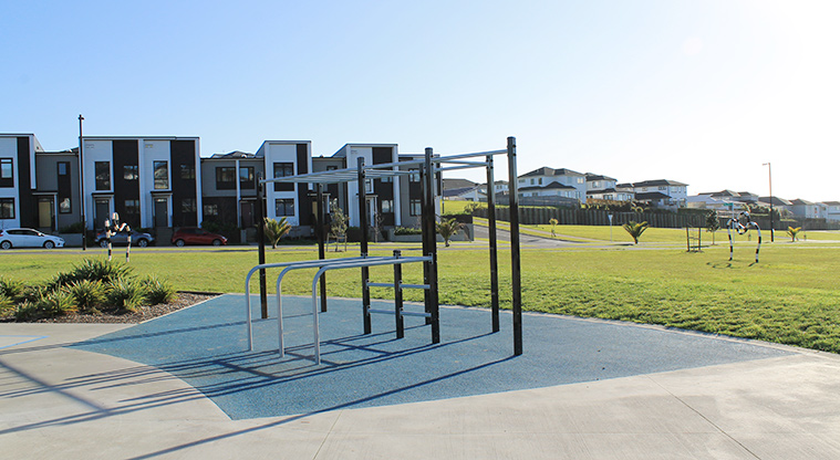 Bonair Crescent Stormwater Pond - A piece of fitness equipment. Photo credit: M Loubser.