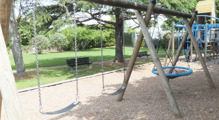 Braemar Reserve - Three swings, including a basket swing. Photo credit: J Grigg.