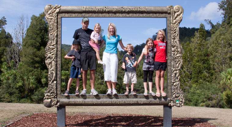 Te Piringa / Cascade Kauri, Waitākere Ranges Regional Park - One of the 16 masterpiece frames erected in 1999.
