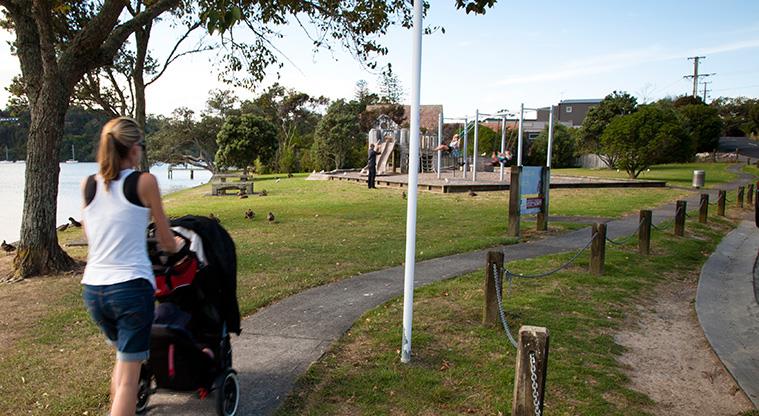 Christmas Beach - Section of the path leading to the beach and playground.