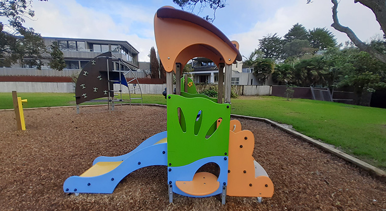 Cockle Bay Reserve - Section of the colourful junior play module.