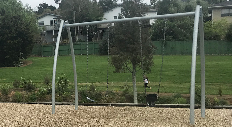 Colin Lawrie Fields - Set of swings.