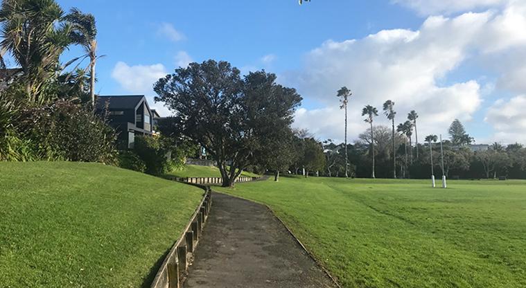 Cox's Bay Reserve - Section of perimeter path around the sports fields.