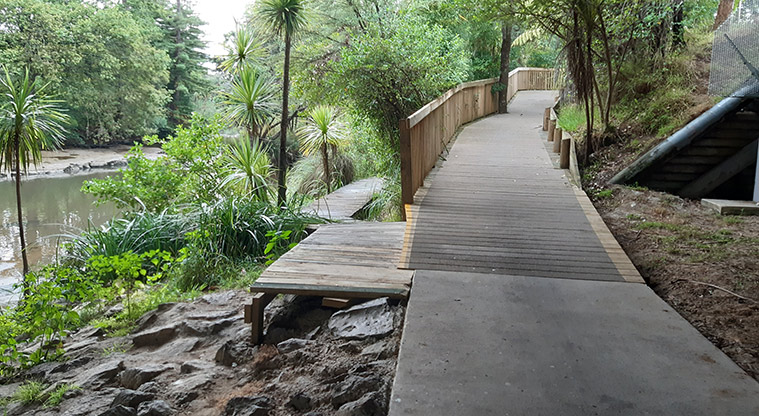 Cranwell Park - Path down to the stream on the left.
