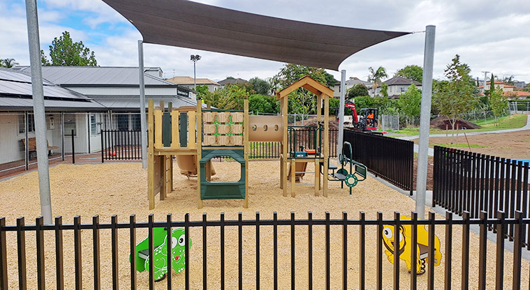 Crossfield Reserve - Fenced play area for the younger children with bouncy toys, interactive play boards, slide, crawl tunnel and more.