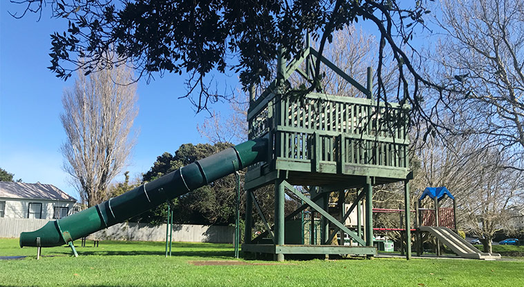 Devonport Domain - Children's playground with climbing and a high slide.
