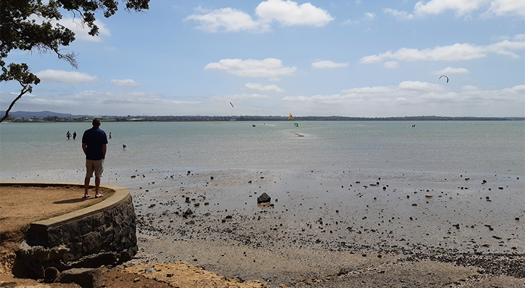 Eric Armishaw Park – Looking out from the park over the Waitematā Harbour.