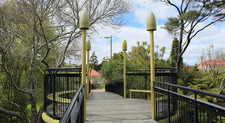 Falls Park - A section of McLeods Bridge.