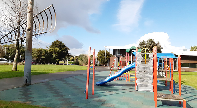 Fergusson Domain - Playground with platforms, slides, climbing wall and more.