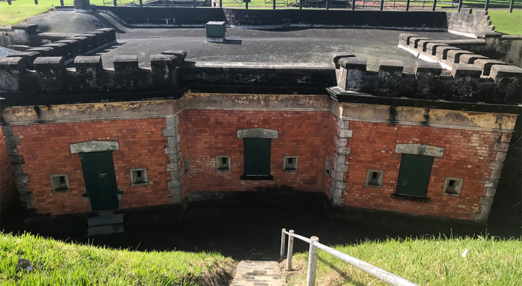 Fort Takapuna Reserve - Historic military building.
