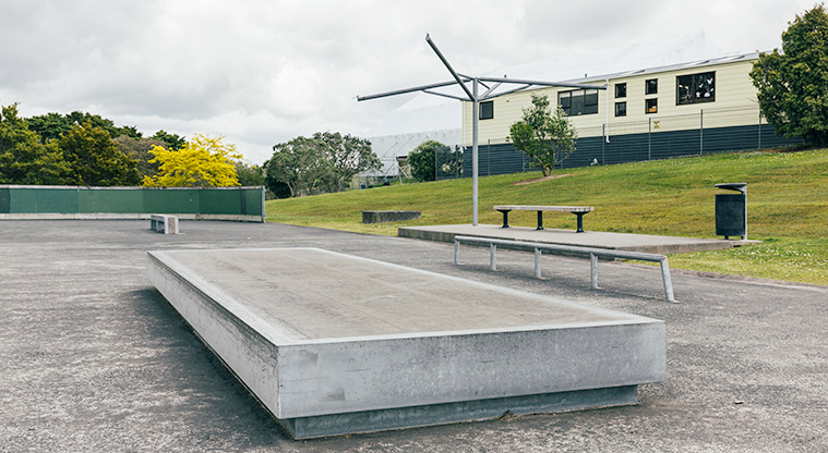 Goodall Reserve - The grind box - part of the skate park. Photo credit: J Farnworth.