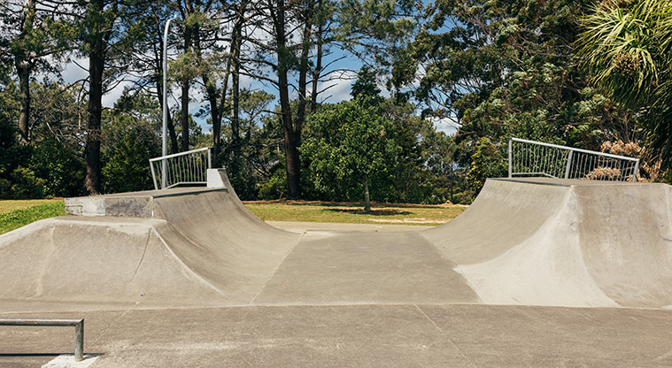 Greville Reserve - Skate half pipe. Photo credit: J Farnworth.