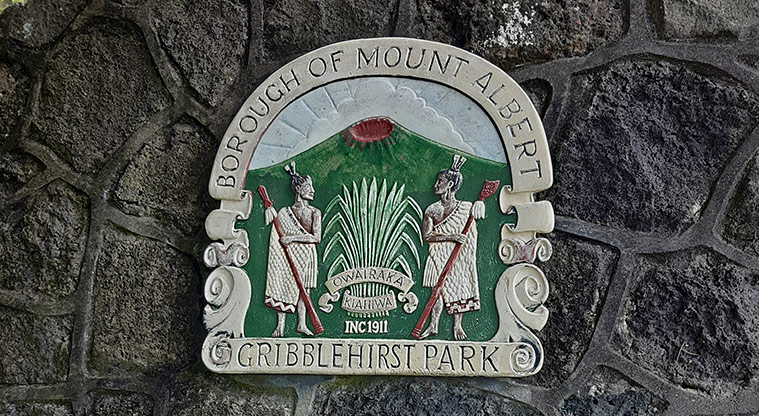 Gribblehirst Park - Plaque reading "Borough of Mount Albert - Gribblehirst Park.