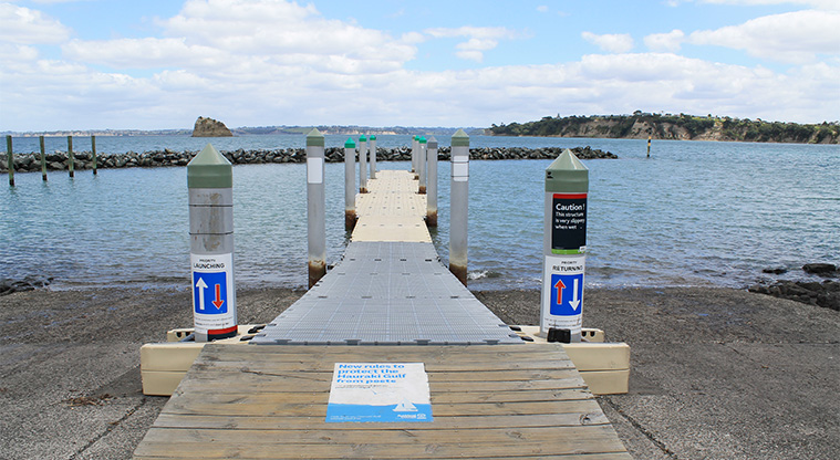Gulf Harbour Marina Hammerhead Reserve - Boat ramp and jetty. Photo credit: M Loubser.