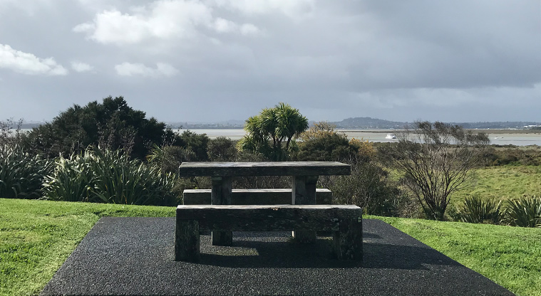 Harbourview - Orangihina Park - Picnic table and seating overlooking the harbour.
