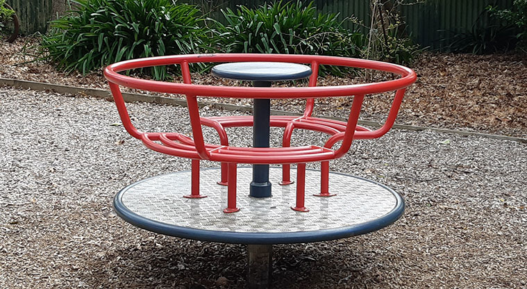 Harwood Reserve - Merry-go-round. Photo credit: S Hulse.