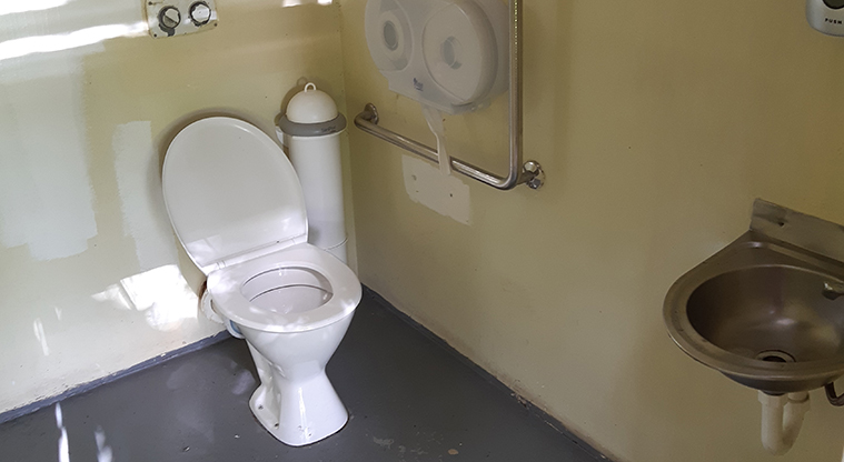 Henderson Park - Interior of one of the toilets.