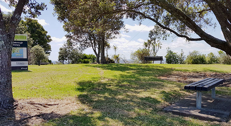 Hillsborough Cemetery – peaceful area under the trees for sitting and reflecting.