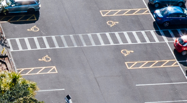 Hooton Reserve - Accessible parking spaces near the playground and skate bowl. Photo credit: Jay Farnworth.