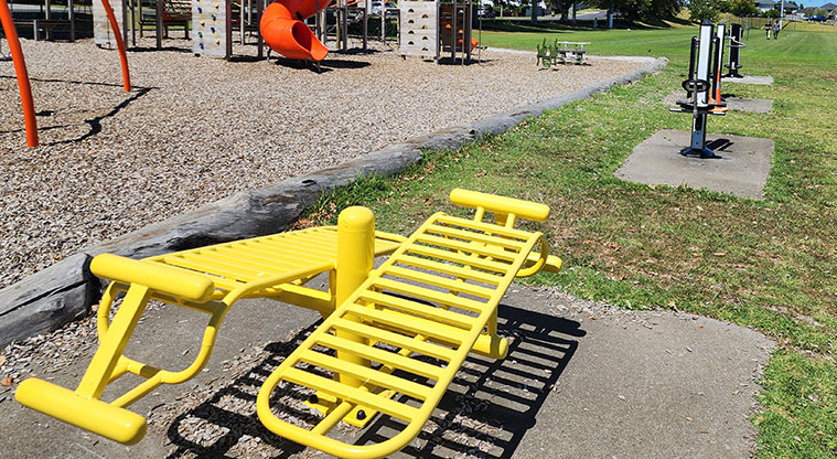 Howick Domain - One of the pieces of fitness equipment next to the playground.