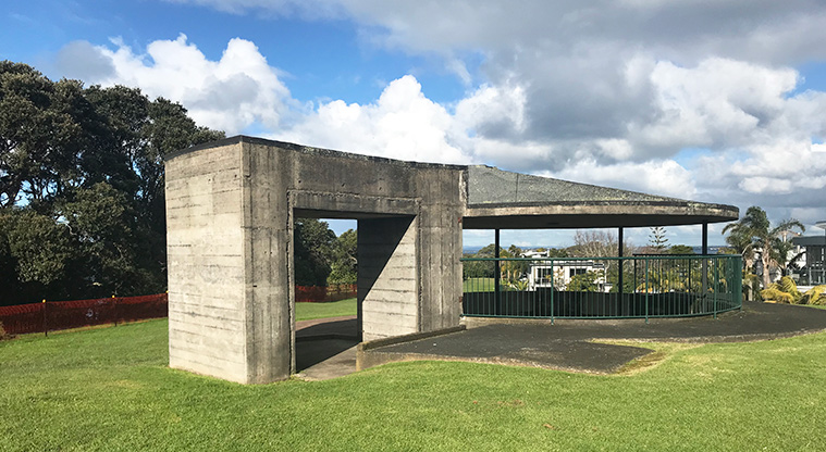 Kennedy Park - One of the historic concrete structures in the park.