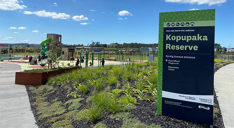 Kopupaka Reserve – Main entrance.