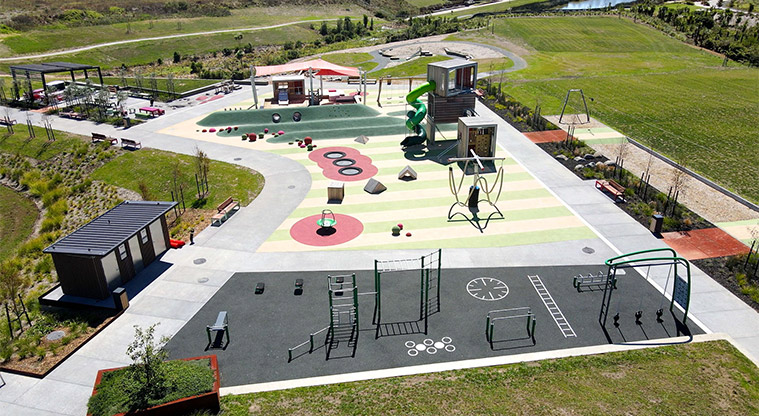 Kopupaka Reserve  – Playground layout showing the fitness area.