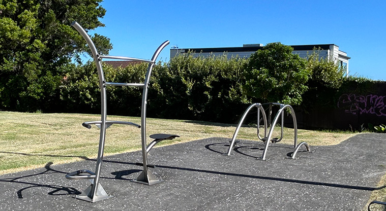 Kupe Reserve - Two pieces of fitness equipment. Photo credit: S Hulse.